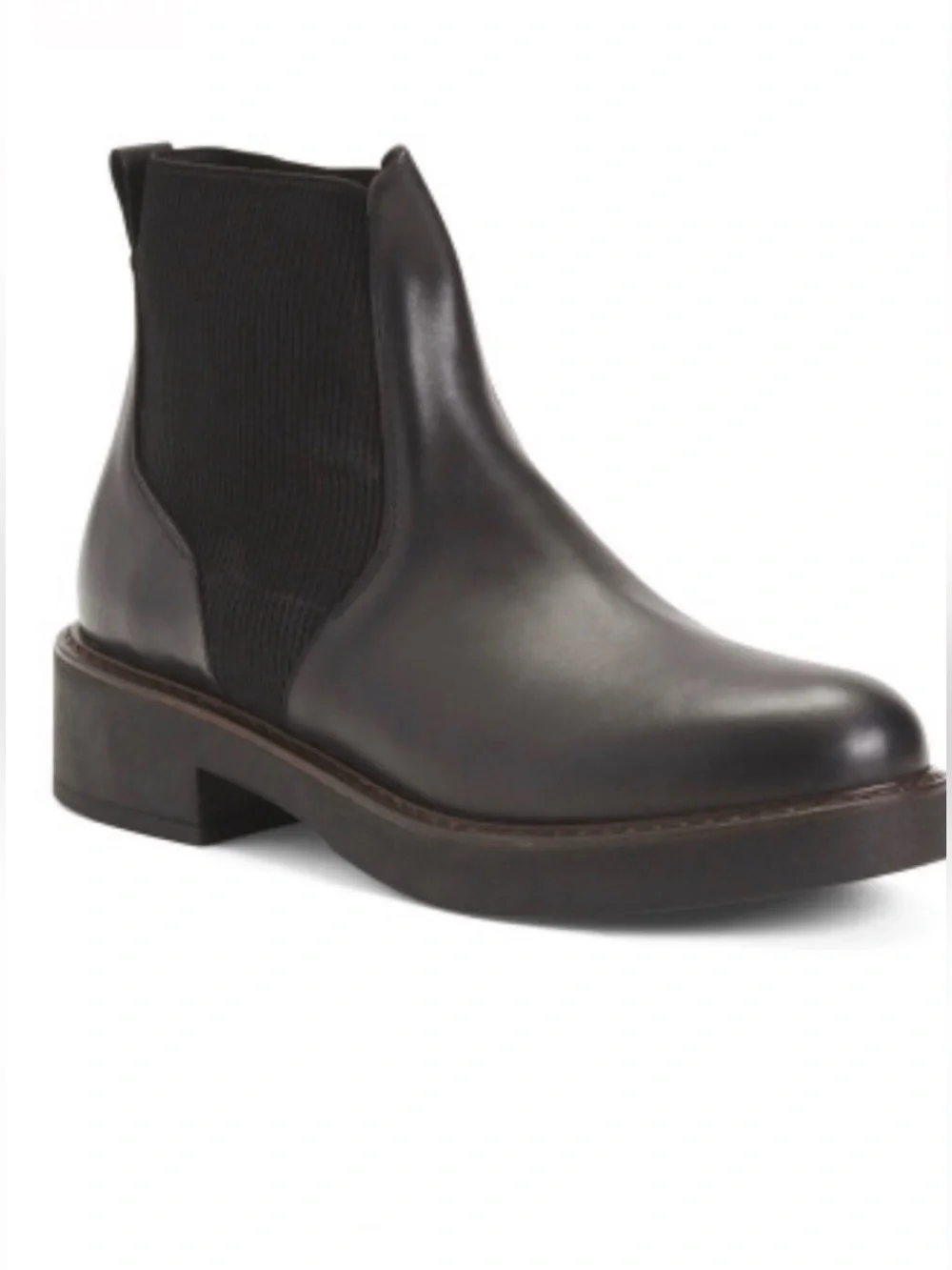 Emanuele Crasto Black Leather Chelsea Boots Made in Italy Size 39